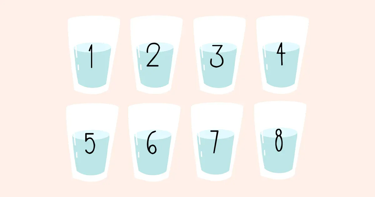 Realmente, necesita beber ocho vasos de agua por día
