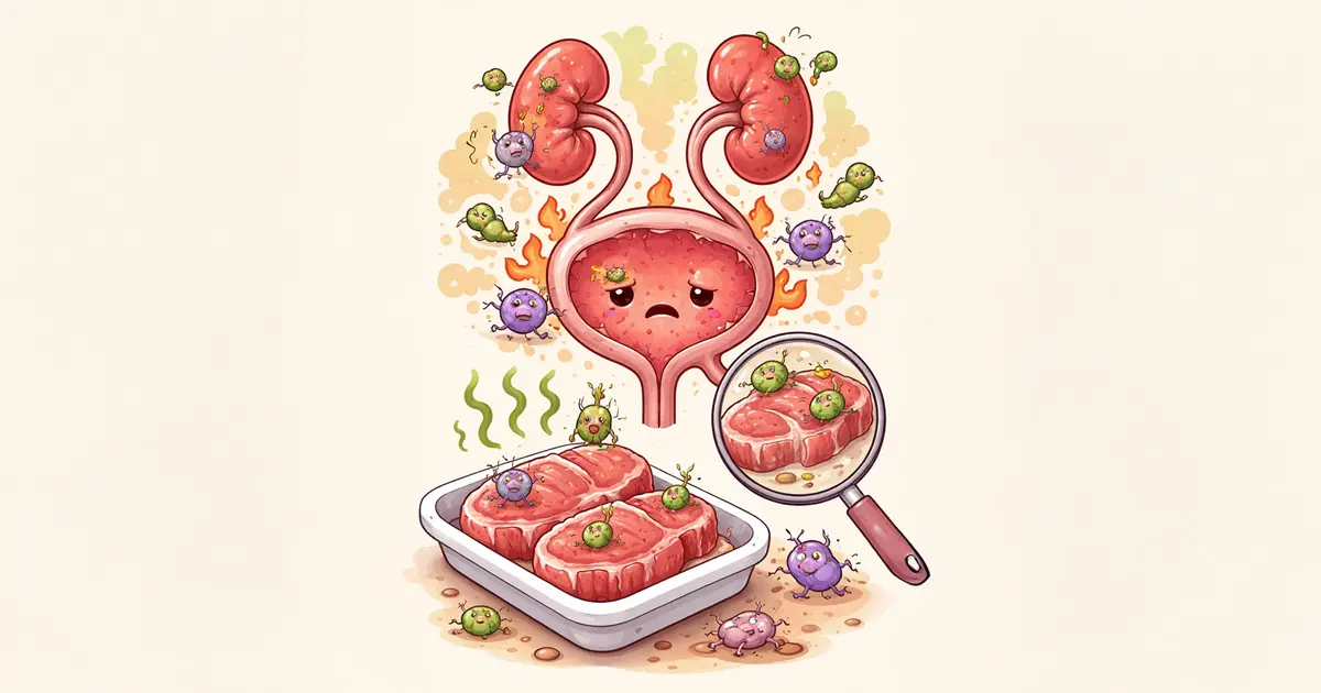 Casi 1 de cada 5 infecciones del tracto urinario están vinculadas a esta carne contaminada